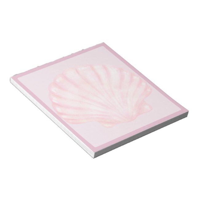 Rosa Muschel 4 Notizblock (angewinkelt)