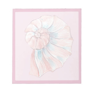 Rosa Muschel 5 Notizblock