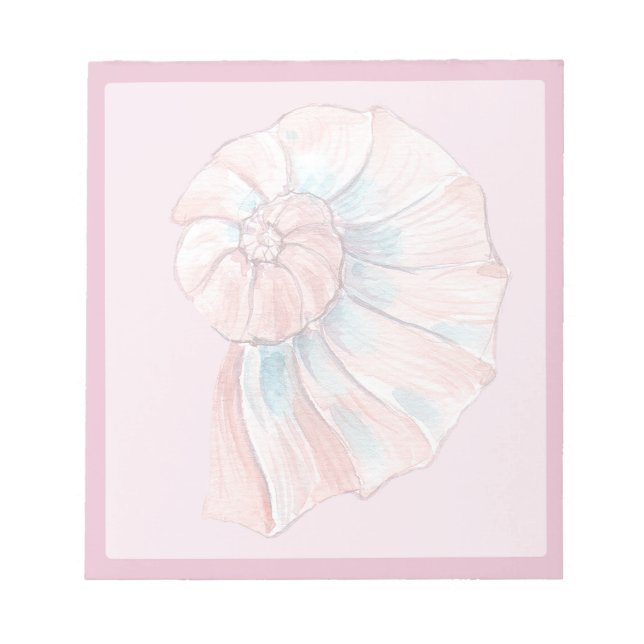 Rosa Muschel 5 Notizblock (Vorderseite)