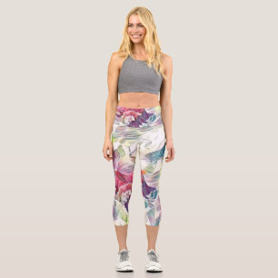 Rosa Muschel im Aquarell Capri Leggings