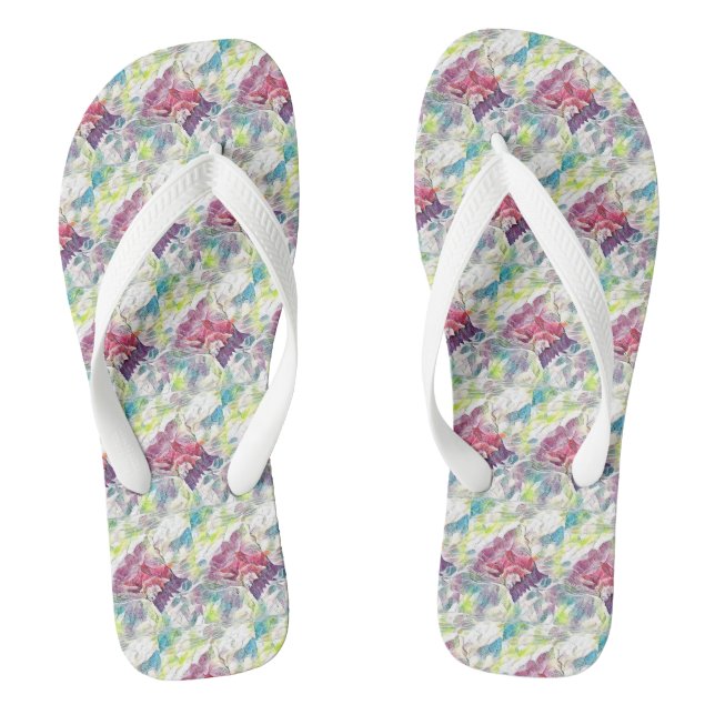 Rosa Muschel im Aquarell Flip Flops (Fußbett)