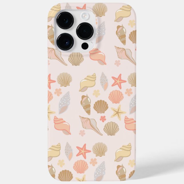 Rosa Muschel Muster Case-Mate iPhone Hülle (Rückseite)