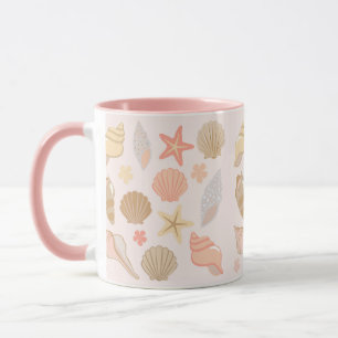 Rosa-Muschel-Muster Tasse