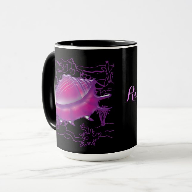 Rosa Muschel Tasse (Vorderseite Links)