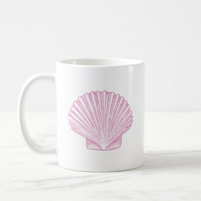 Rosa Muschelschale Küste Kaffeetasse (Links)