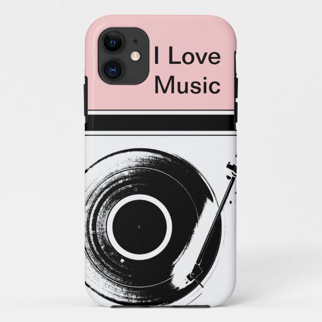 Rosa Musik iPhone Hüllen (Rückseite)