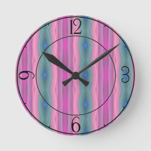 Rosa Musik Runde Wanduhr