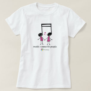 Rosa Musik verbindet Menschen T-Shirt