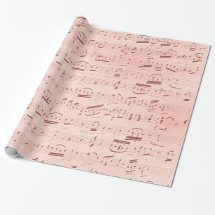 Rosa musikalische Bemerkungen Geschenkpapier