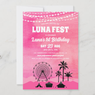 Rosa Musikfestival Geburtstagsfeier Einladung