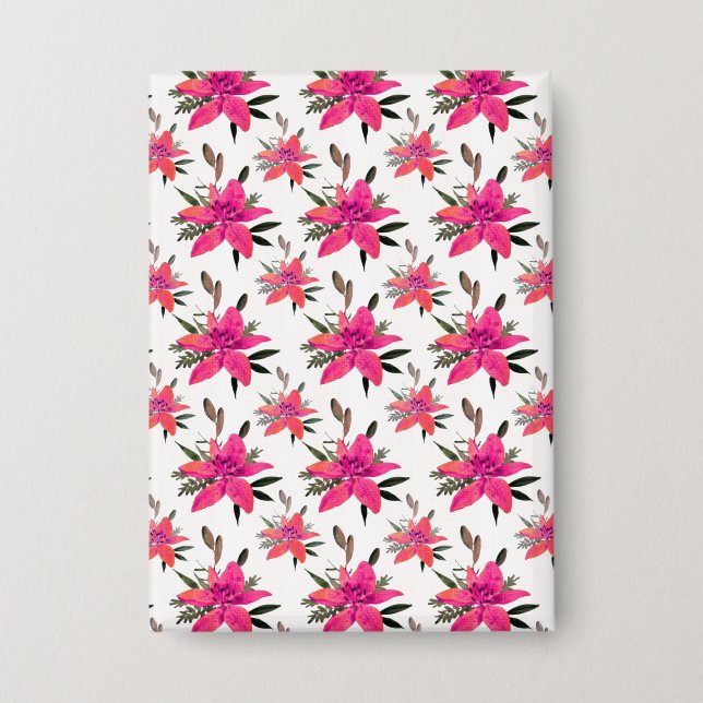 rosa Muster-Design-29500 Button (Vorderseite)