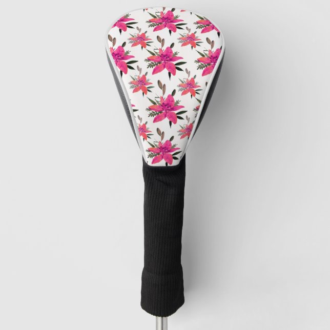 rosa Muster-Design-29500 Golf Headcover (Vorderseite)