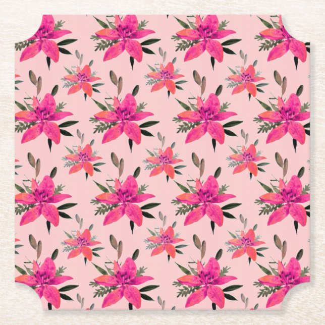 rosa Muster-Design-29500 Untersetzer (Vorderseite)