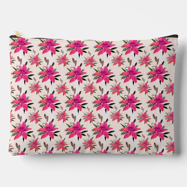 rosa Muster-Design-29500 Zubehörtasche (Vorderseite)