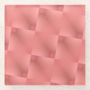 Rosa Muster pastellfarben Glasuntersetzer