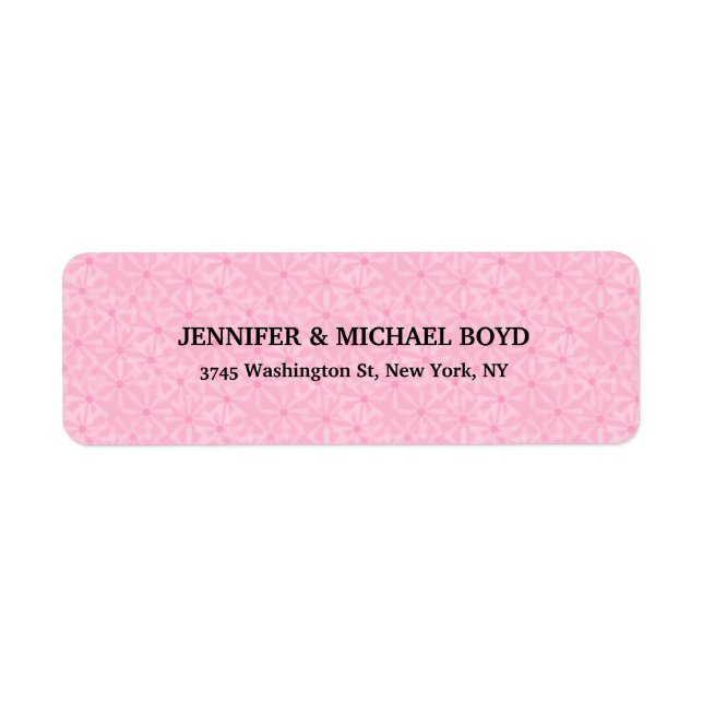 Rosa Muster Retro Stilvolle klassische Familie (Vorne)