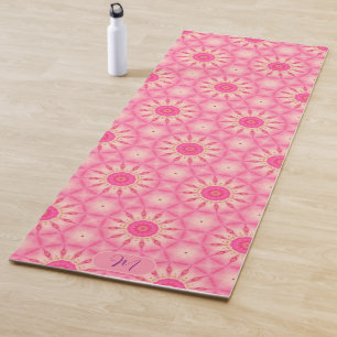 Rosa Muster Yoga-Matte für Frauen Yogamatte