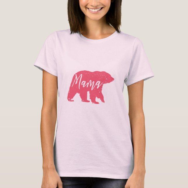 Rosa Mutter Bear T-Shirt (Vorderseite)