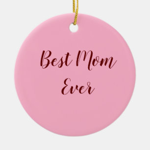 Rosa Mutter Tag Beste Mama je Geschenk hinzufügen Keramik Ornament