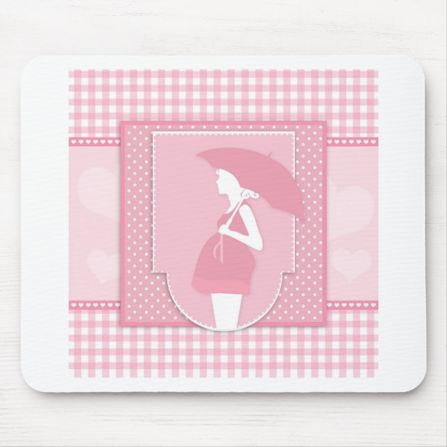 rosa Mutterschaft Mousepad (Vorne)