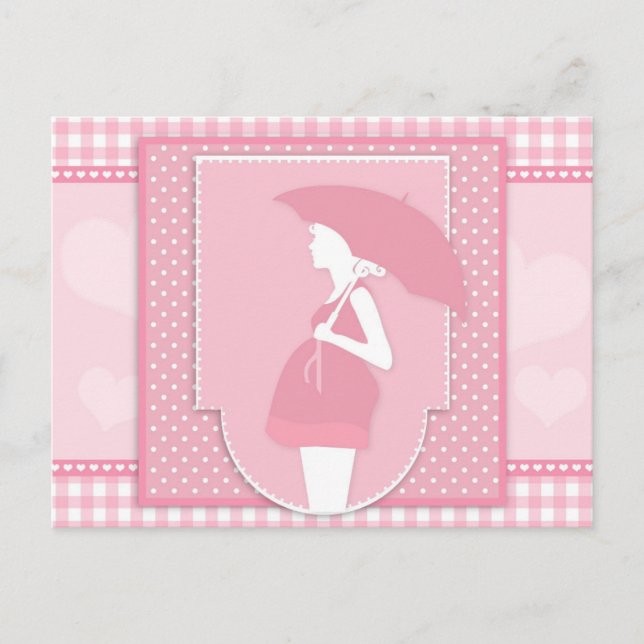 rosa Mutterschaft Postkarte (Vorderseite)