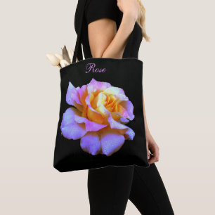 Rosa N Gelbe Rose auf schwarz *Persönlich gestalte