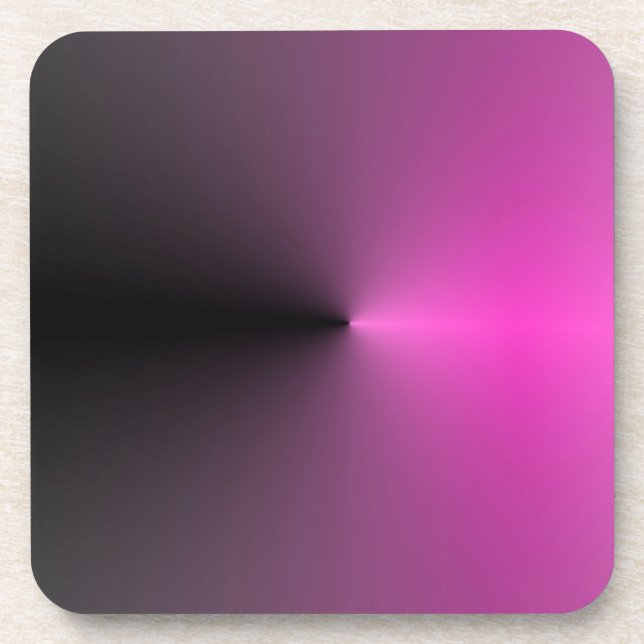 Rosa-n-Schwarzer Punkt Untersetzer (Vorderseite)