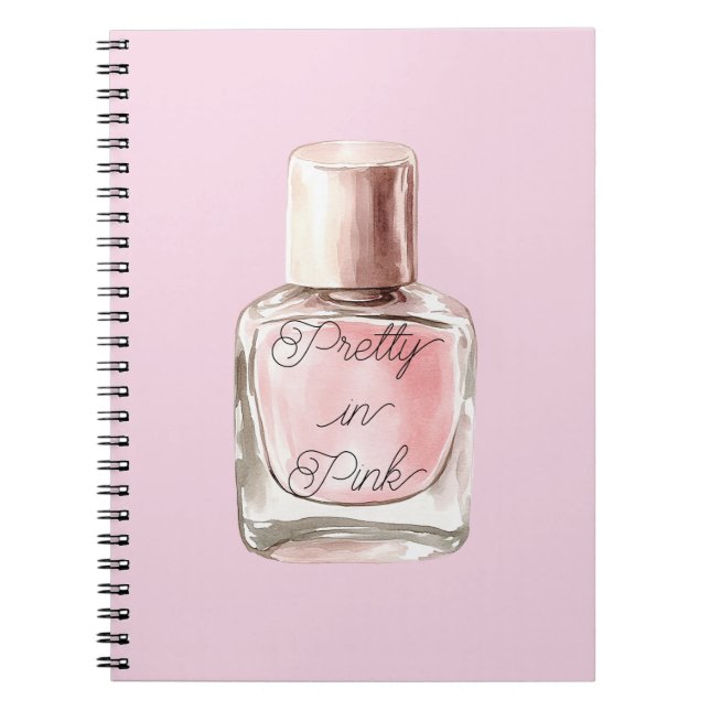 Rosa Nagellack Notizblock (Vorderseite)