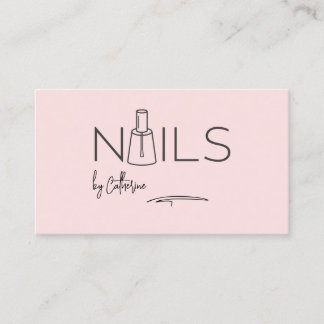 Rosa Nagelsalon mit schwarzem Rosa QRCODE Manikuri Treuekarte