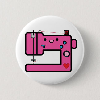 rosa Nähmaschine Button