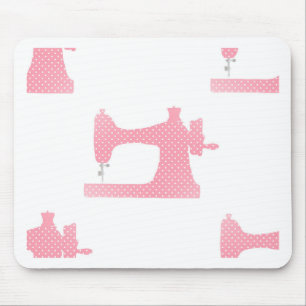 rosa Nähmaschine Mousepad