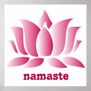 rosa namaste Lotos des Yoga Poster