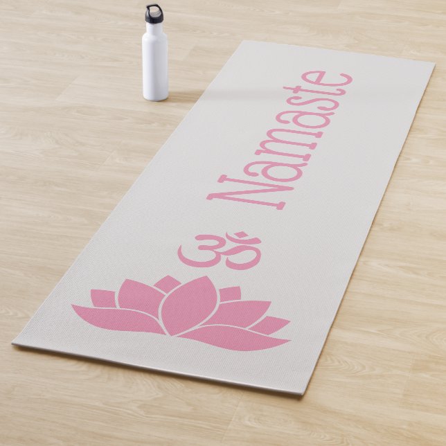 Rosa Namaste Om Lotus Blume Zen Yoga Mat Yogamatte (Beispiel)