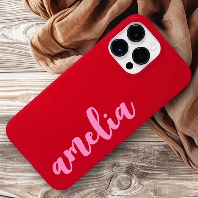 Rosa Name fett farbig rot Case-Mate iPhone Hülle (Pink name bold colorful red Case-Mate iPhone case)