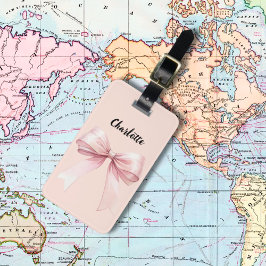 Rosa-Namensskript Gepäckanhänger