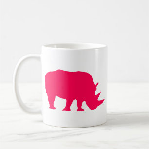 Rosa Nashorn Kaffeetasse