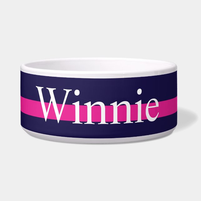 Rosa Navy Streifen Napf (Vorderseite)