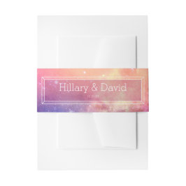 Rosa Nebel Einladung Bauchband Einladungsbanderole