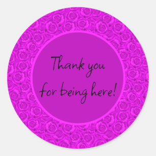 Rosa Nebel Runder Aufkleber