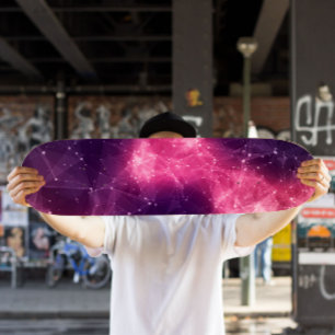 Rosa Nebel Skateboard Cosmic Space Skateboard