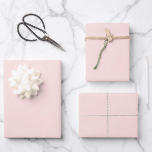 Rosa nebelige Einzelfarbe Geschenkpapier Set