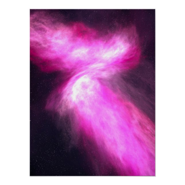 Rosa Nebula Galaxy Kunstgezwitscher Poster (Vorderseite)