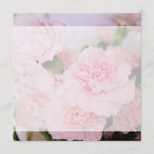 Rosa Nelke Blume alle Party Blindeinladungen Einladung