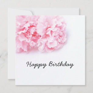 Rosa Nelke Blume Happy Birthday Karte