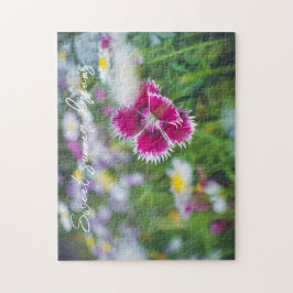 Rosa Nelke mit Gänse Puzzle