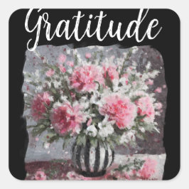 Rosa Nelken Blume Quadratischer Aufkleber