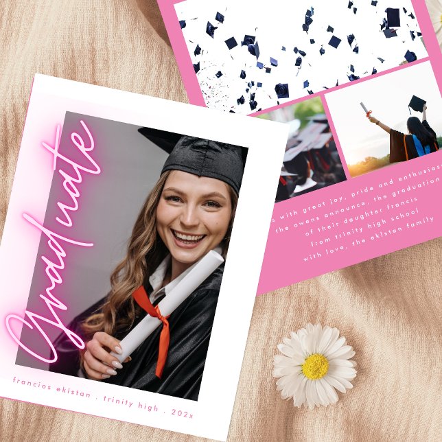 Rosa Neon Foto Highschool billig Abschluss (Von Creator hochgeladen)