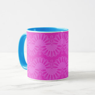 rosa neon-helle geometrische Muster Tasse
