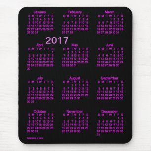 Rosa Neonkalender des Großdruck-2017 durch Janz Mousepad