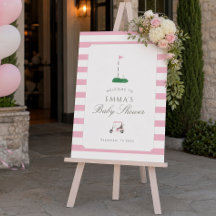 Rosa New to the Club Preppy Klassische Babyparty